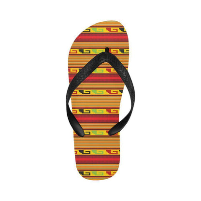Mexican Blanket Ornament Print Pattern Flip Flops-JTAMIGO.COM