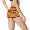 Mexican Blanket Ornament Print Pattern High Waisted Spandex Shorts-JTAMIGO.COM