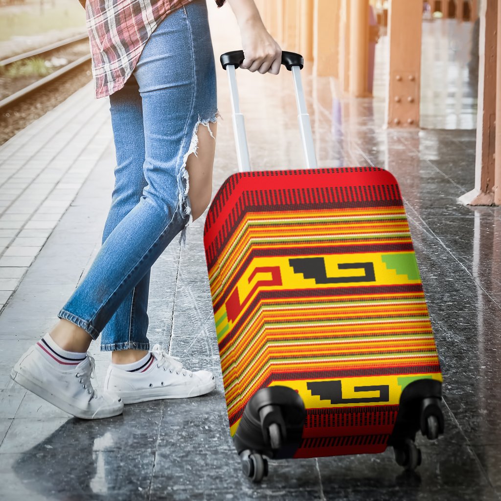 Mexican Blanket Ornament Print Pattern Luggage Cover Protector