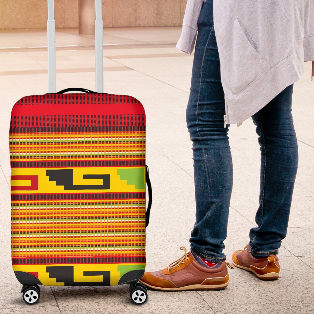 Mexican Blanket Ornament Print Pattern Luggage Cover Protector