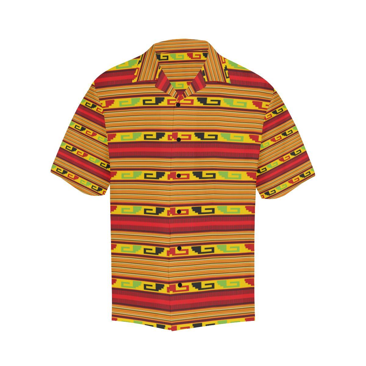 Mexican Blanket Ornament Print Pattern Men Aloha Hawaiian Shirt