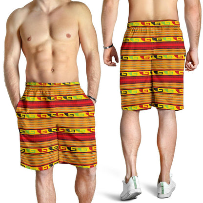 Mexican Blanket Ornament Print Pattern Mens Shorts-JTAMIGO.COM