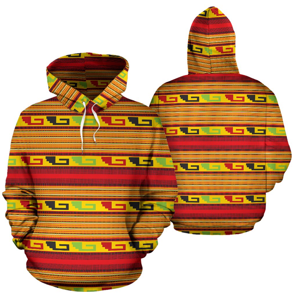 Mexican Blanket Ornament Print Pattern Pullover Hoodie