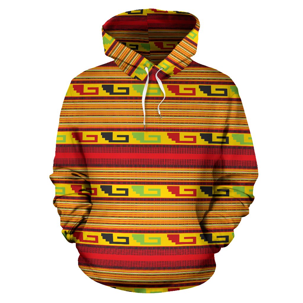Mexican Blanket Ornament Print Pattern Pullover Hoodie