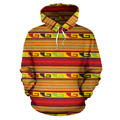 Mexican Blanket Ornament Print Pattern Pullover Hoodie
