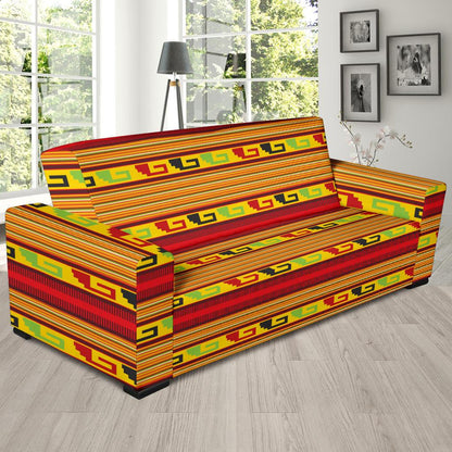 Mexican Blanket Ornament Print Pattern Sofa Slipcover-JTAMIGO.COM