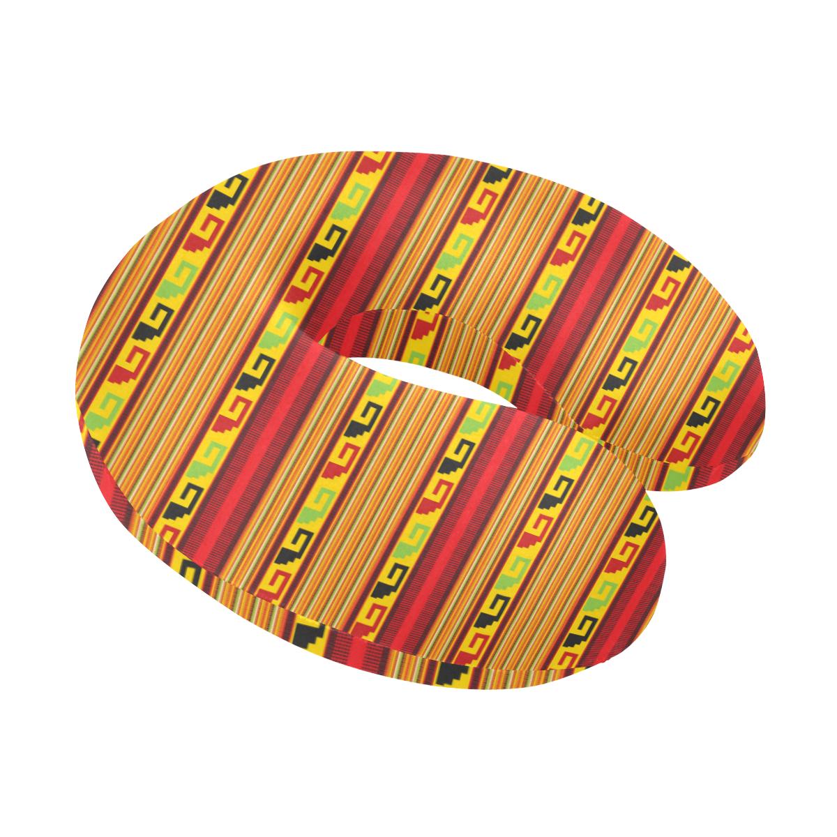 Mexican Blanket Ornament Print Pattern U-Shaped Travel Neck Pillow-JTAMIGO.COM