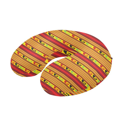 Mexican Blanket Ornament Print Pattern U-Shaped Travel Neck Pillow-JTAMIGO.COM