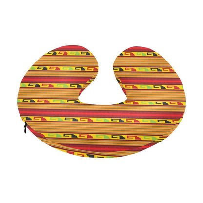 Mexican Blanket Ornament Print Pattern U-Shaped Travel Neck Pillow-JTAMIGO.COM