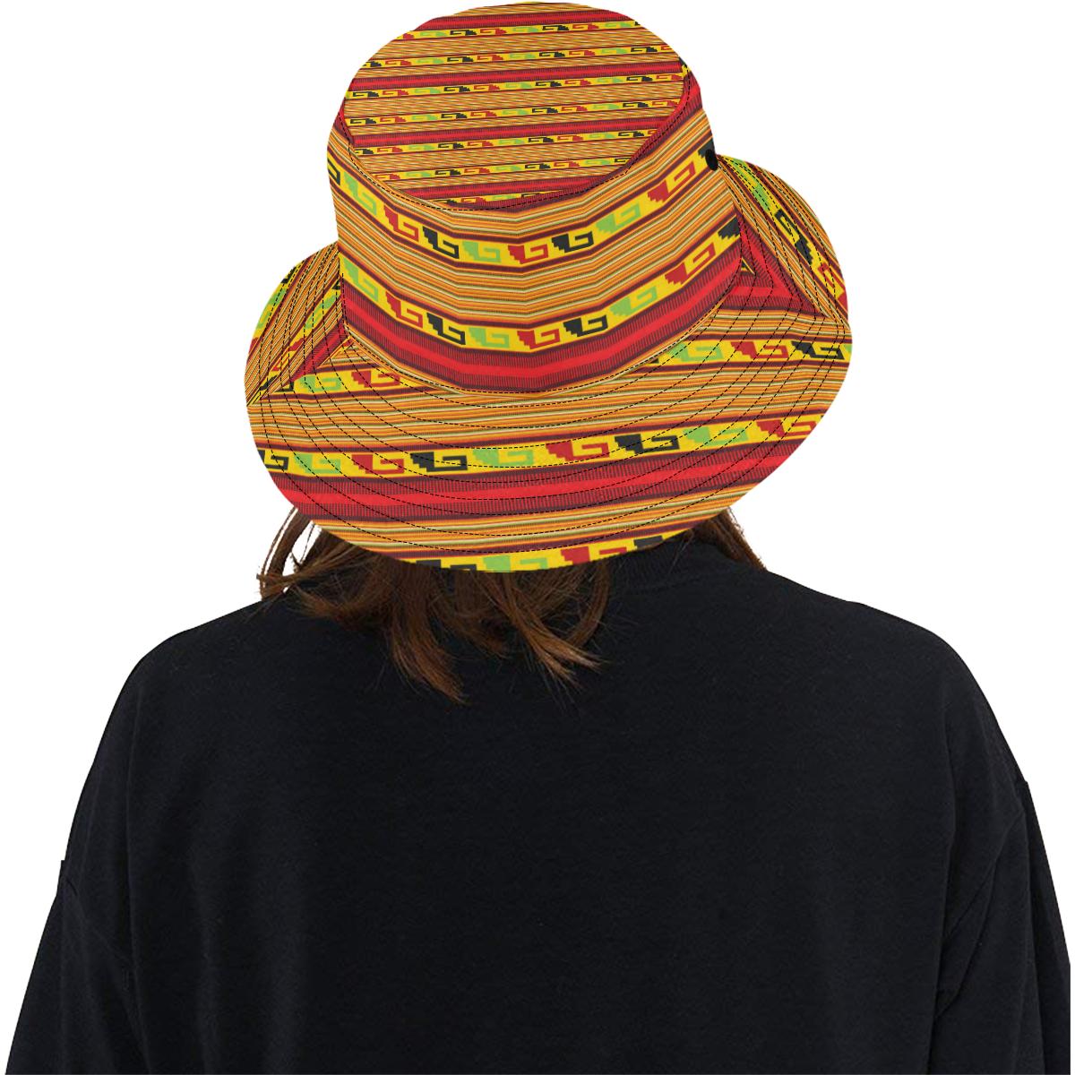 Mexican Blanket Ornament Print Pattern Unisex Bucket Hat