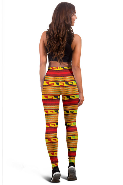 Mexican Blanket Ornament Print Pattern Women Leggings