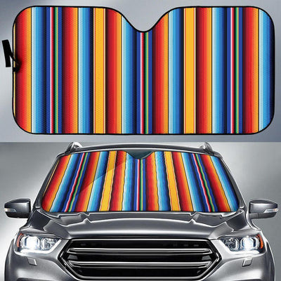 Mexican Blanket Stripe Print Pattern Car Sun Shade For Windshield