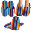 Mexican Blanket Stripe Print Pattern House Slippers-