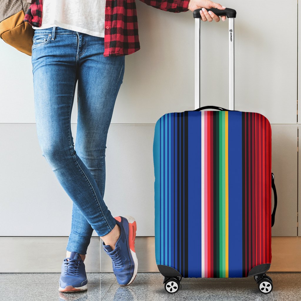 Mexican Blanket Stripe Print Pattern Luggage Cover Protector