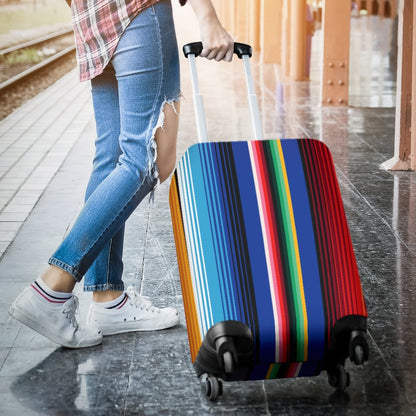 Mexican Blanket Stripe Print Pattern Luggage Cover Protector