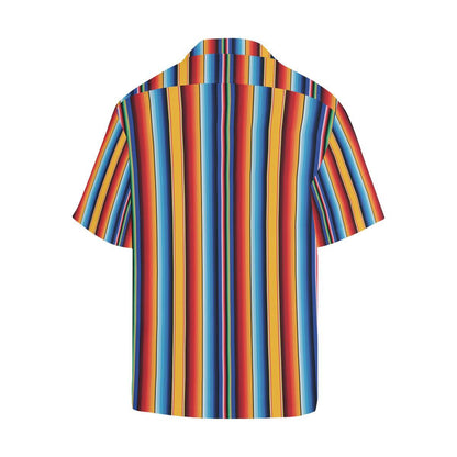 Mexican Blanket Stripe Print Pattern Men Aloha Hawaiian Shirt