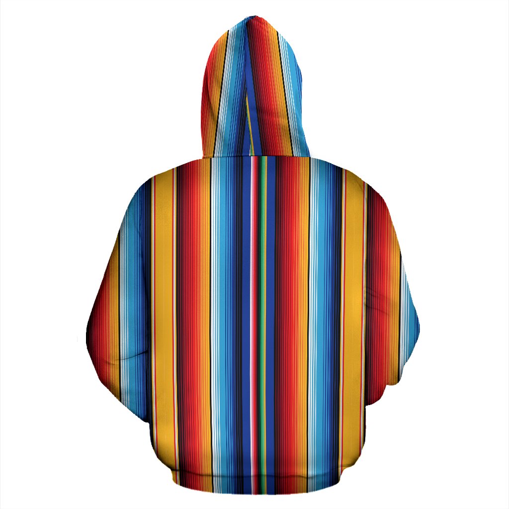 Mexican Blanket Stripe Print Pattern Pullover Hoodie