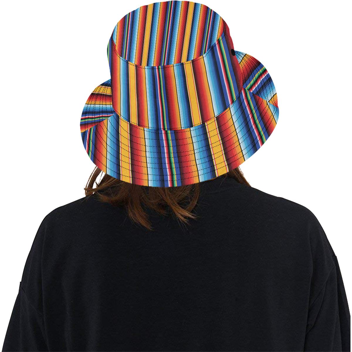 Mexican Blanket Stripe Print Pattern Unisex Bucket Hat