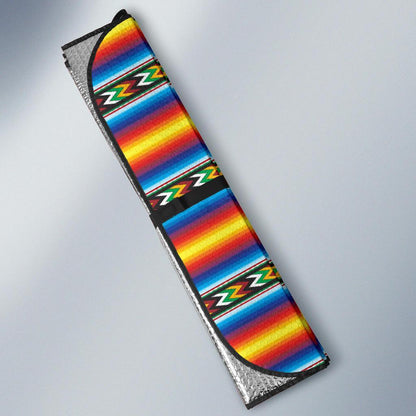 Mexican Blanket ZigZag Print Pattern Car Sun Shade For Windshield