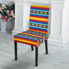 Mexican Blanket ZigZag Print Pattern Dining Chair Slipcover-JTAMIGO.COM