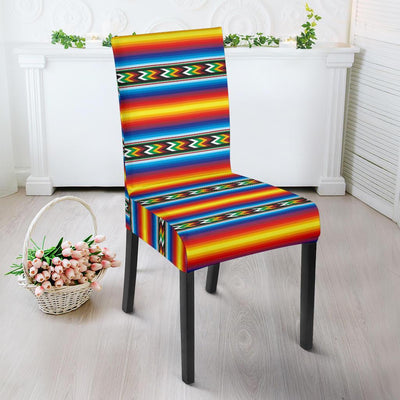 Mexican Blanket ZigZag Print Pattern Dining Chair Slipcover-JTAMIGO.COM