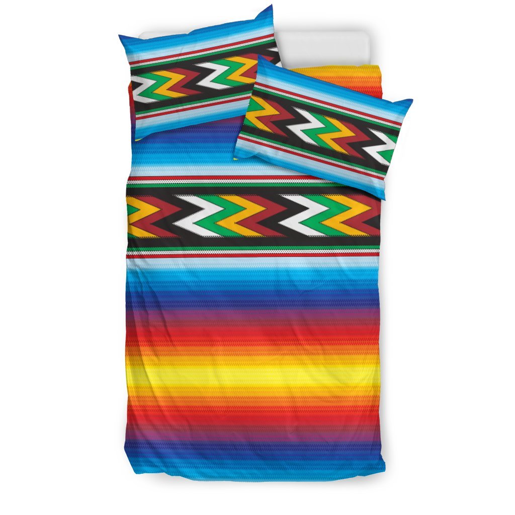 Mexican Blanket ZigZag Print Pattern Duvet Cover Bedding Set
