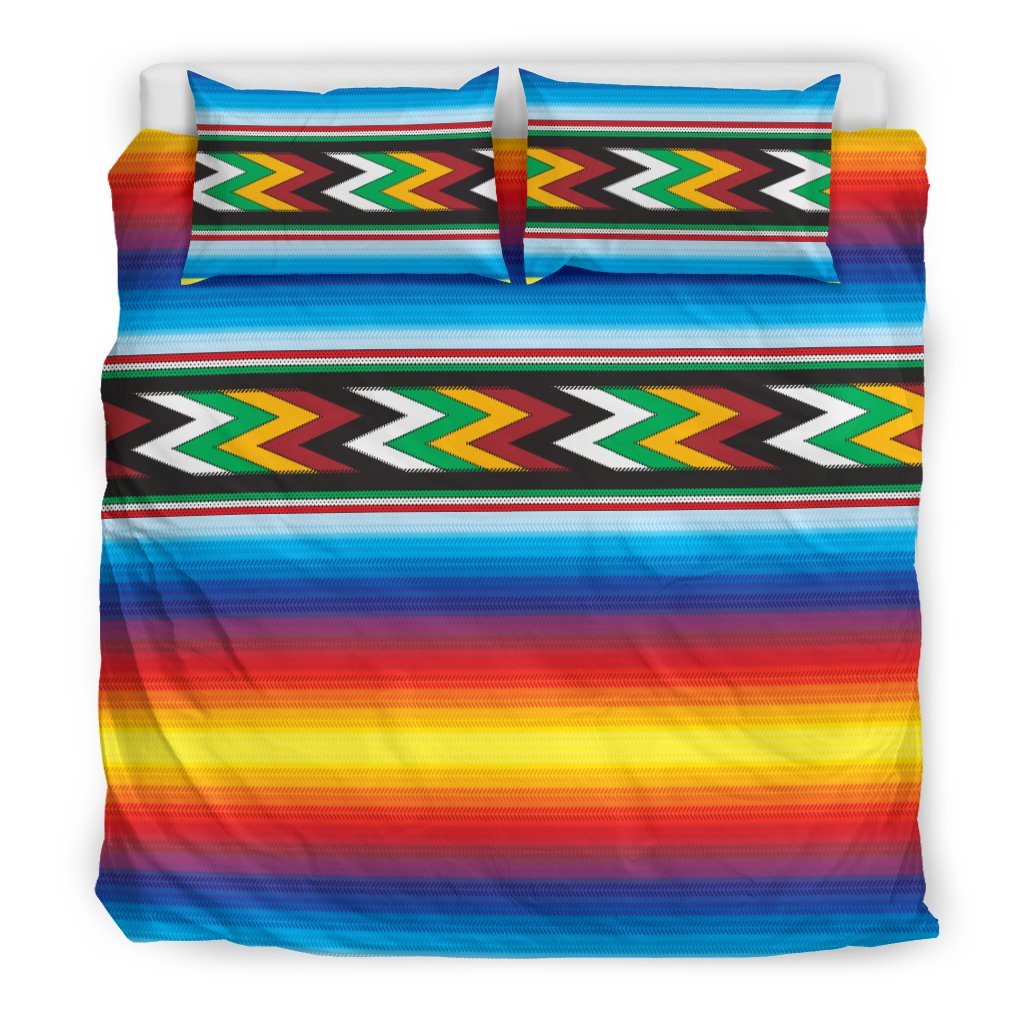 Mexican Blanket ZigZag Print Pattern Duvet Cover Bedding Set