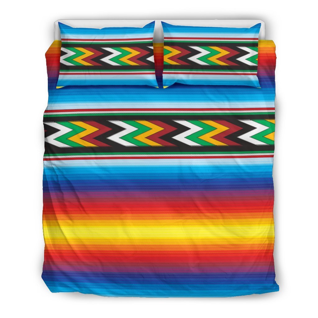 Mexican Blanket ZigZag Print Pattern Duvet Cover Bedding Set