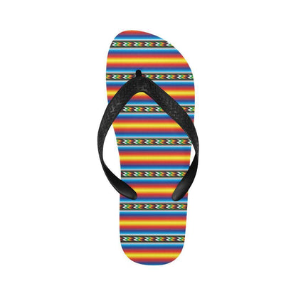 Mexican Blanket ZigZag Print Pattern Flip Flops-JTAMIGO.COM