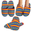 Mexican Blanket ZigZag Print Pattern House Slippers