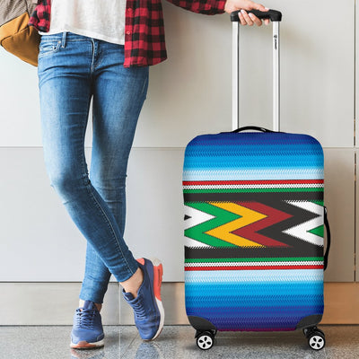 Mexican Blanket ZigZag Print Pattern Luggage Cover Protector