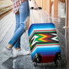 Mexican Blanket ZigZag Print Pattern Luggage Cover Protector