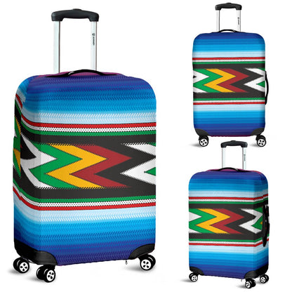 Mexican Blanket ZigZag Print Pattern Luggage Cover Protector