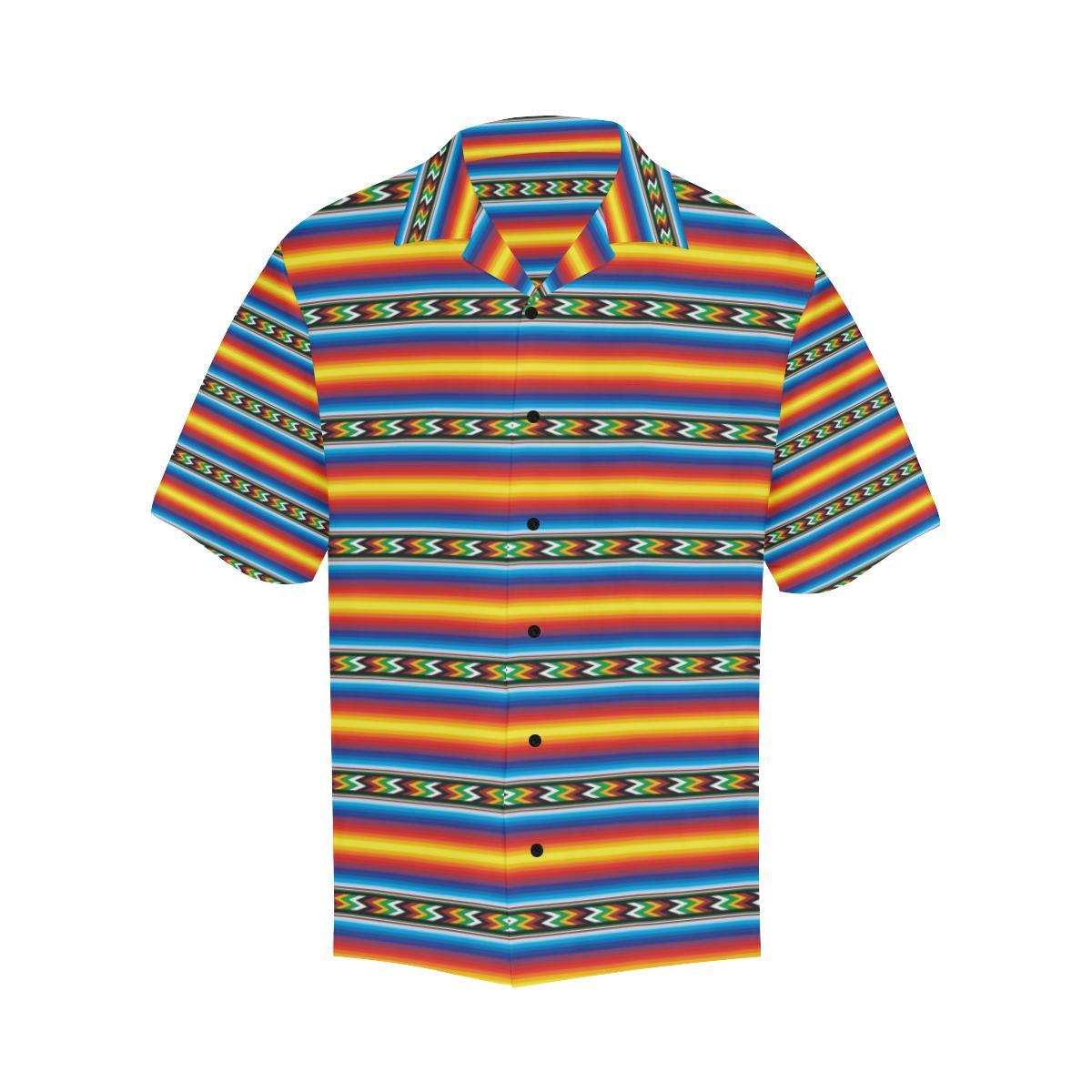 Mexican Blanket ZigZag Print Pattern Men Aloha Hawaiian Shirt