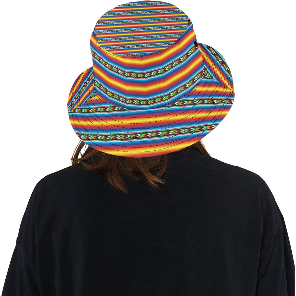 Mexican Blanket ZigZag Print Pattern Unisex Bucket Hat
