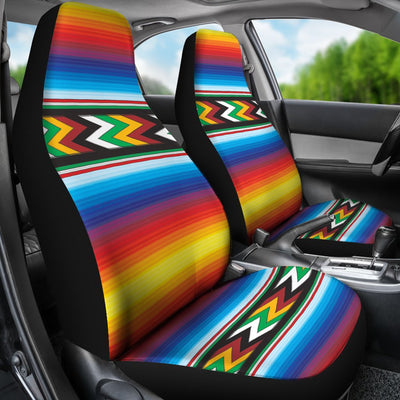 Mexican Blanket ZigZag Print Pattern Universal Fit Car Seat Covers