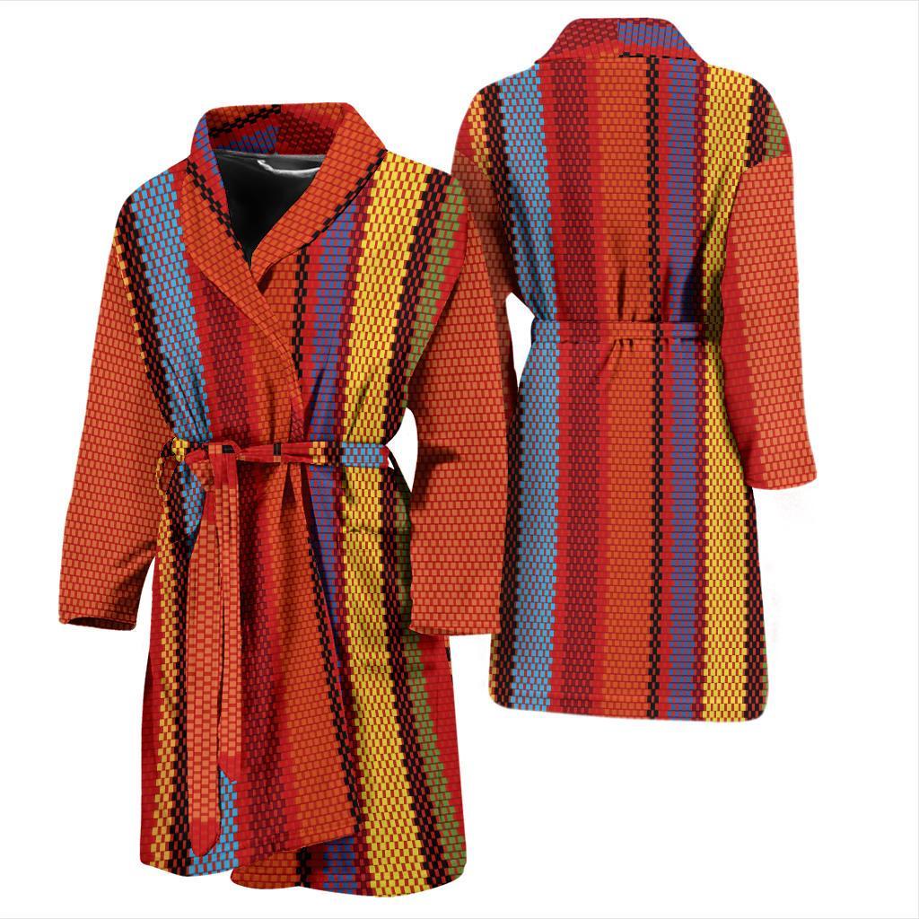 Mexican Pattern Print Design 05 Men Bathrobe-JORJUNE.COM