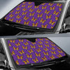 Monarch Butterfly Purple Print Pattern Car Sun Shade For Windshield