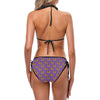 Monarch Butterfly Purple Print Pattern Custom Bikini Swimsuit (Model S01)-JTAMIGO.COM