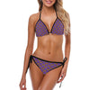 Monarch Butterfly Purple Print Pattern Custom Bikini Swimsuit (Model S01)-JTAMIGO.COM