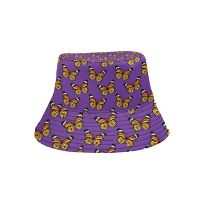 Monarch Butterfly Purple Print Pattern Unisex Bucket Hat