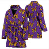 Monarch Butterfly Purple Print Pattern Women Bath Robe-JTAMIGO.COM