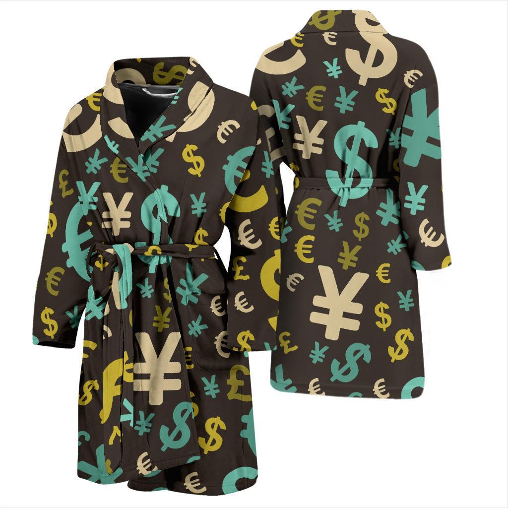 Money Pattern Print Design 01 Men Bathrobe-JORJUNE.COM