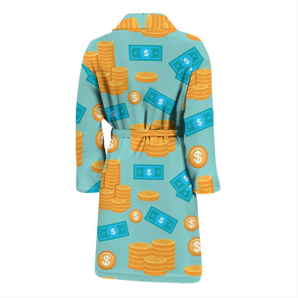 Money Pattern Print Design 03 Men Bathrobe-JORJUNE.COM