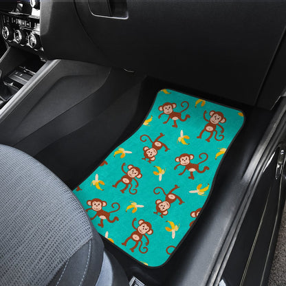 Monkey Banana Design Themed Print Car Floor Mats