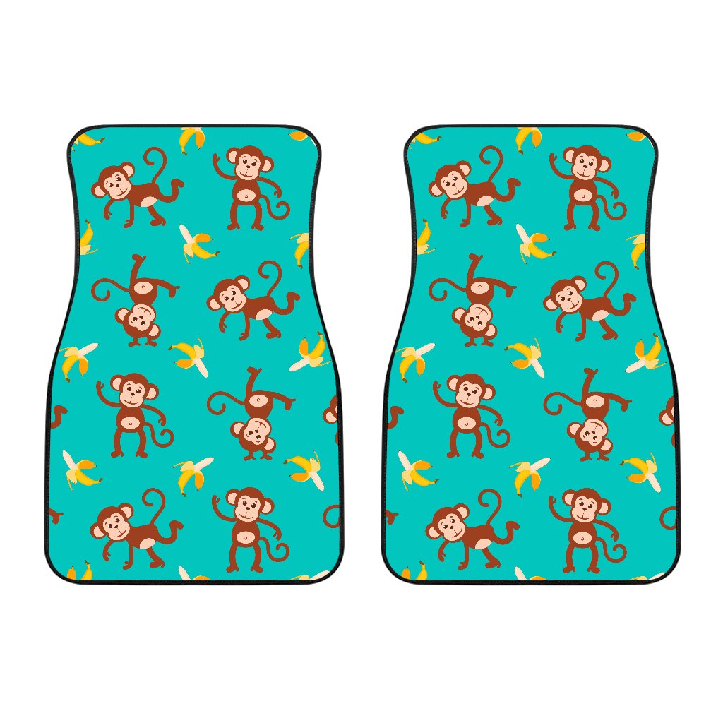 Monkey Banana Design Themed Print Car Floor Mats