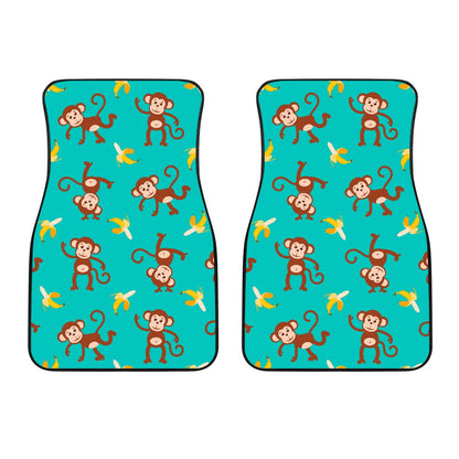 Monkey Banana Design Themed Print Car Floor Mats