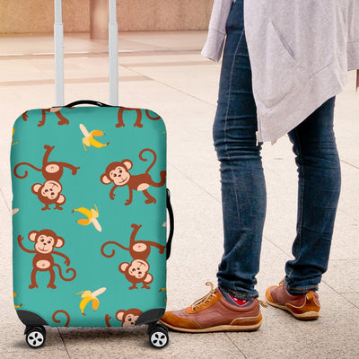 Monkey Banana Design Themed Print Luggage Cover Protector