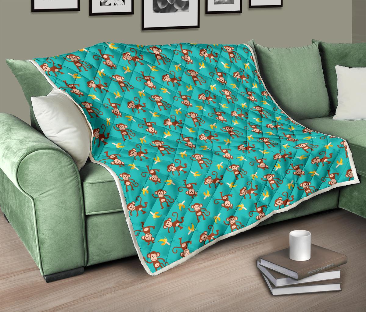 Monkey Banana Design Themed Print Premium Quilt-JTAMIGO.COM
