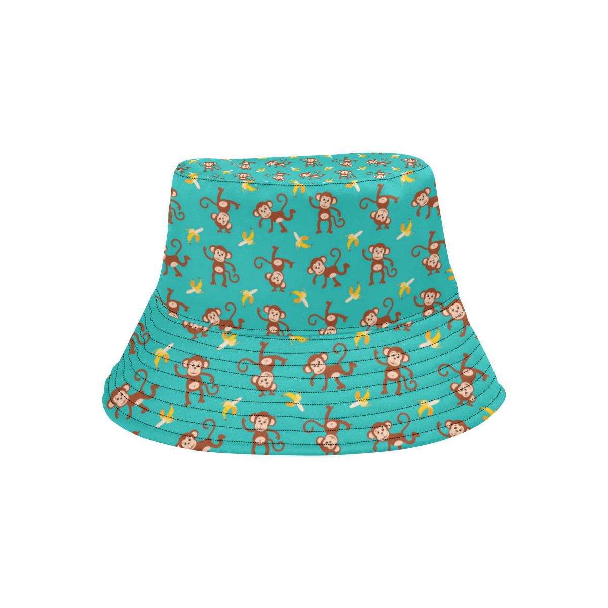 Monkey Banana Design Themed Print Unisex Bucket Hat